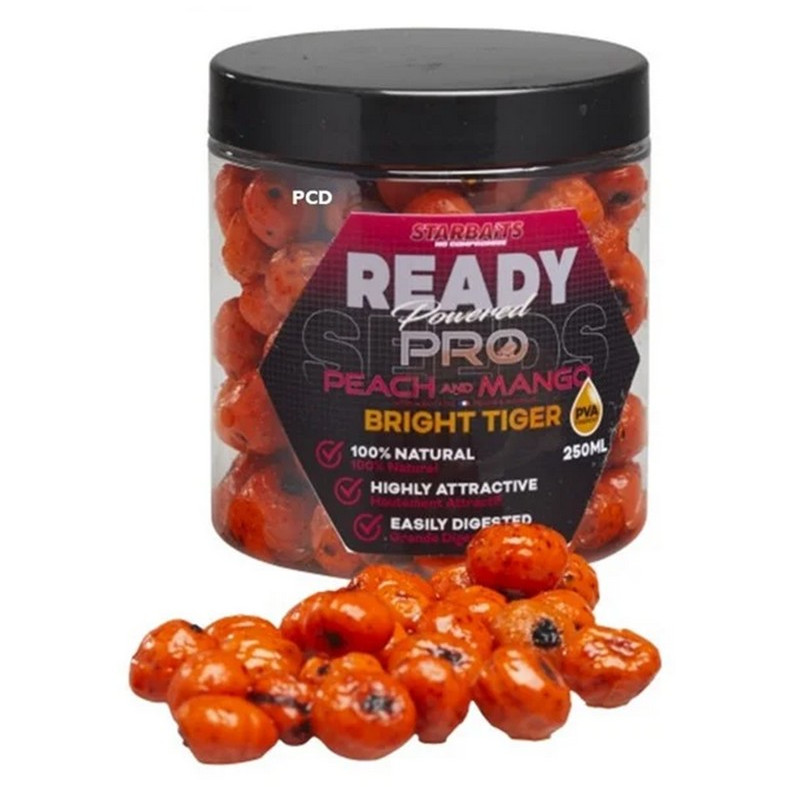 Graines Préparées Starbaits Ready Seeds Pro Bright Tiger Peach Mango 250ML