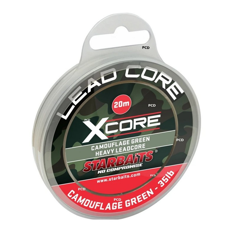 Tresse à Bas de Ligne Starbaits Leadcore X Core 20M Vert Foncé
