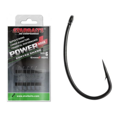 Hameçons Starbaits Power Hook Curved Shank Par 10