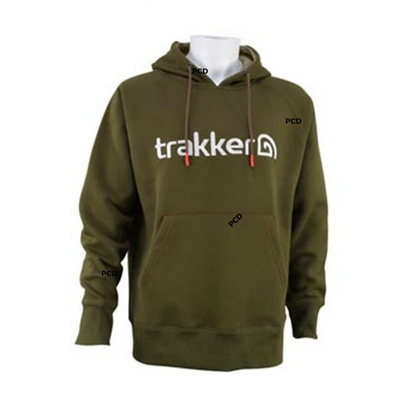 Sweat à Capuche Homme Kaki Trakker Logo Hoody