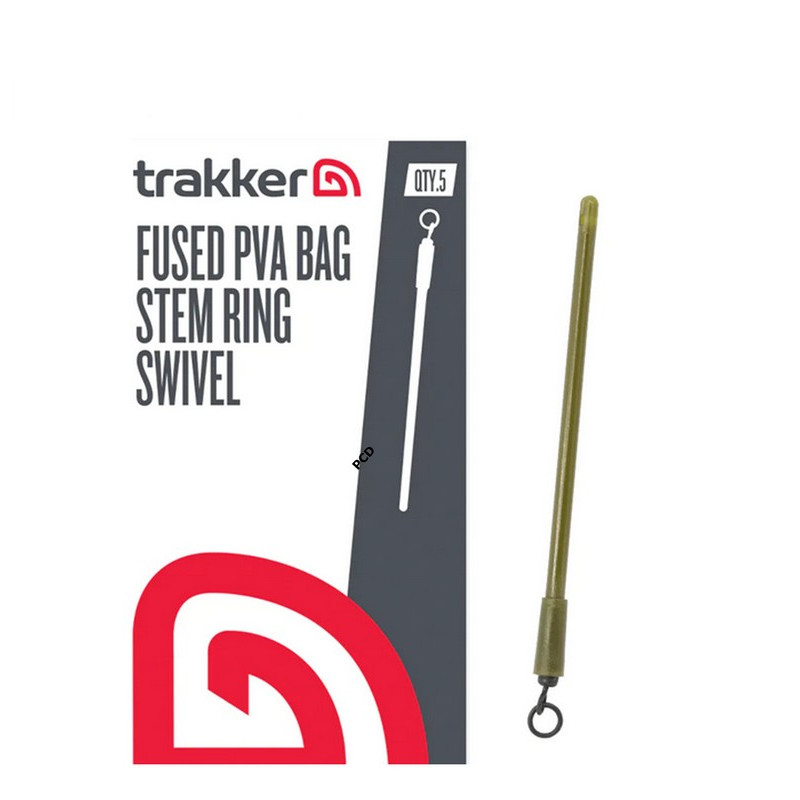 Tige Pour Plombs Trakker Fused PVA Bag Stem Ring Swivel Par 5