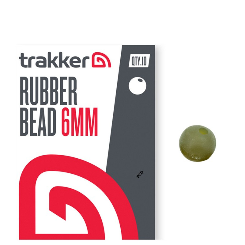 Perles Trakker Rubber Bead 6MM Par 10