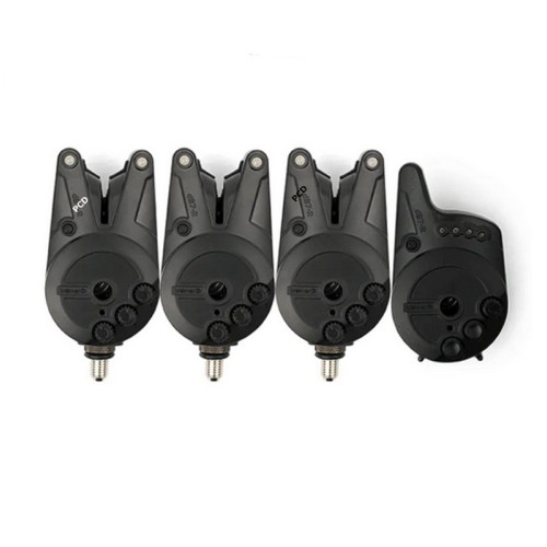 Coffret 3 Détecteurs + Centrale Trakker dB7-R 3 Rod Bite Alarm Set 3 + 1