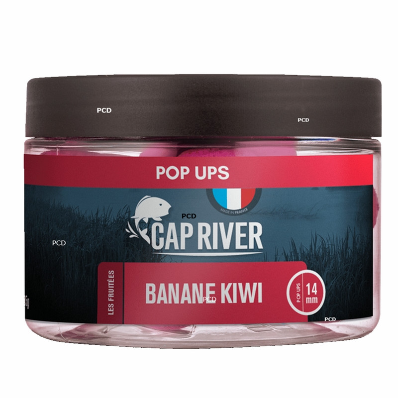 Bouillettes Flottantes Cap River  Pop Ups Banane Kiwi Roses