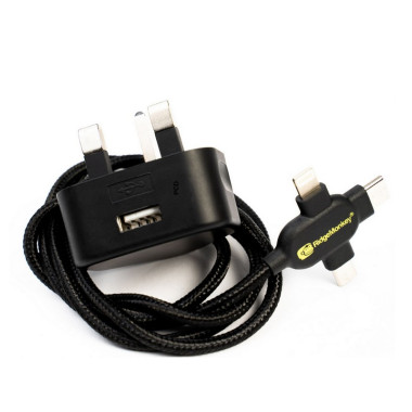 Chargeur Anglais Multiprise Ridge Monkey Vault 12W USB Mains Power Adaptor