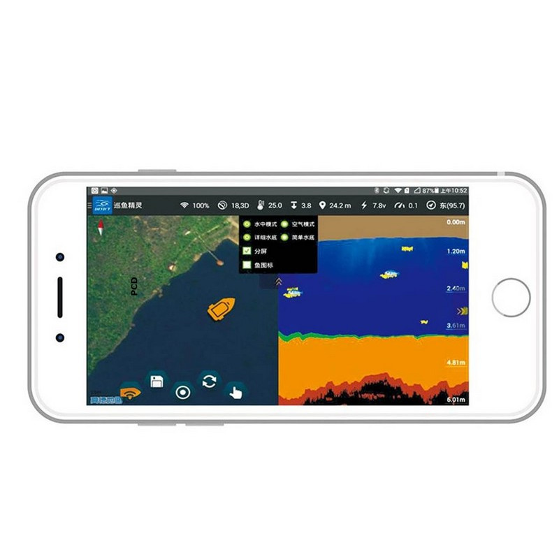 Combiné GPS Et Sondeur Fishing Robot Pour Bateaux Amorceurs Anatec