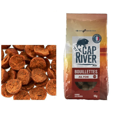 Bouillettes Amorçage Cap River Ail Foie 2KG500