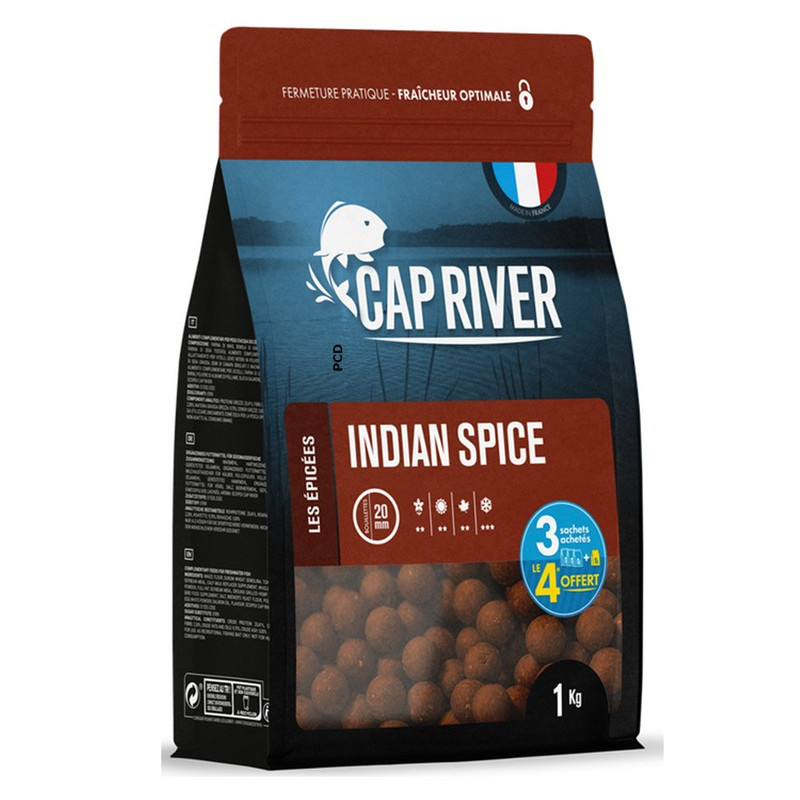 Bouillettes Amorçage Cap River Indian Spice 2KG500