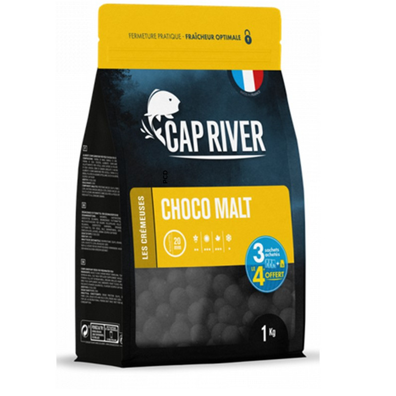 Bouillettes Amorçage Cap River Choco Malt 1KG