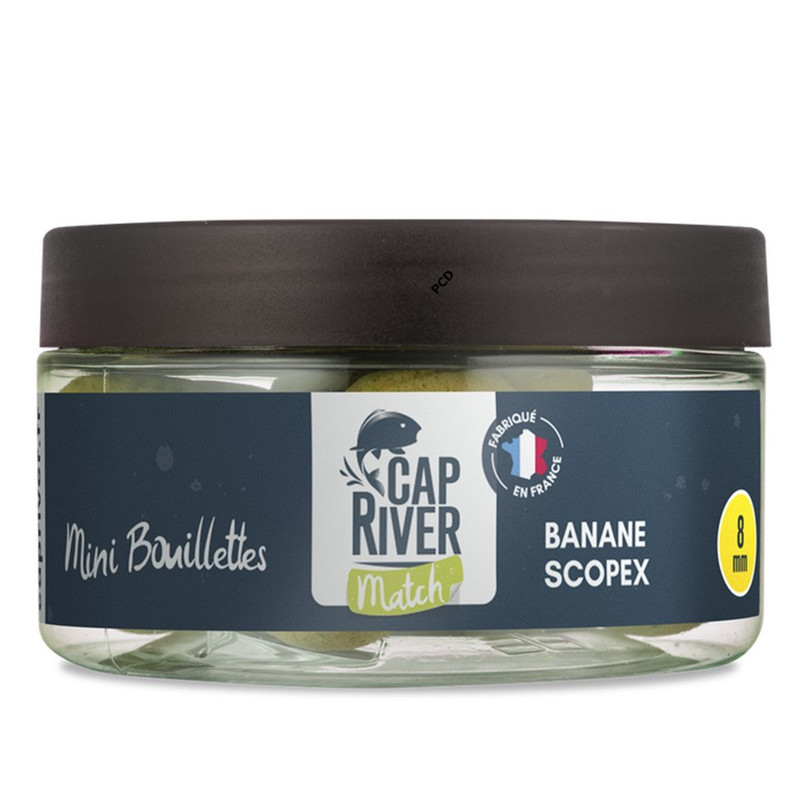 Mini Bouillettes Match Cap River Banane Scopex 8mm 50G