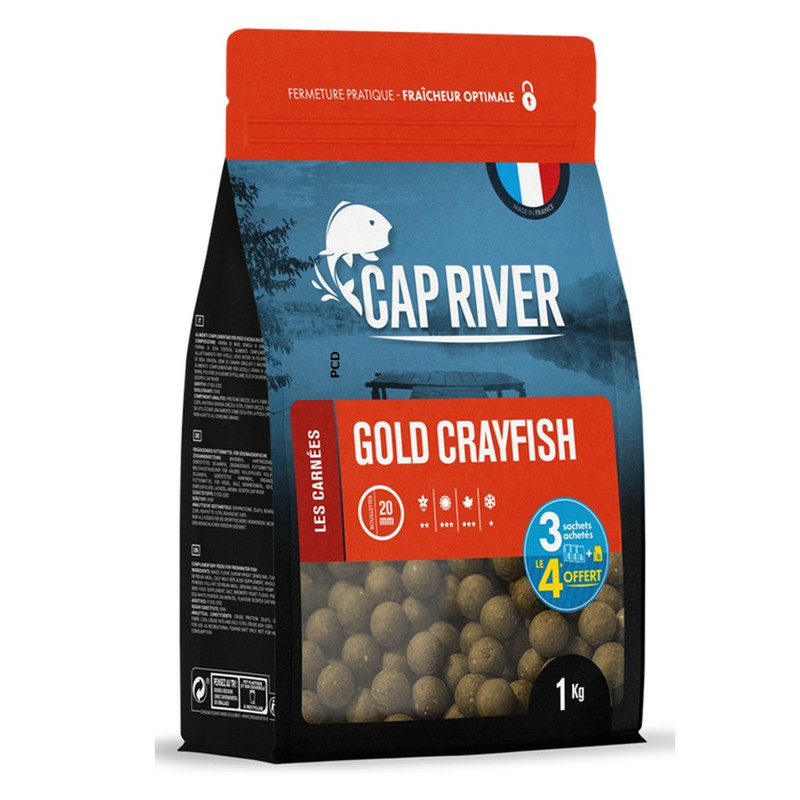 Dumbells Cap River Gold CrayFish 15X18Mm 1Kg