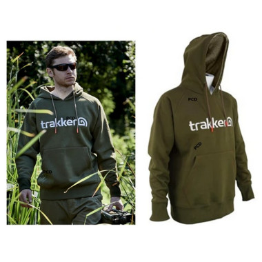 Sweat à Capuche Homme Kaki Trakker Logo Hoody