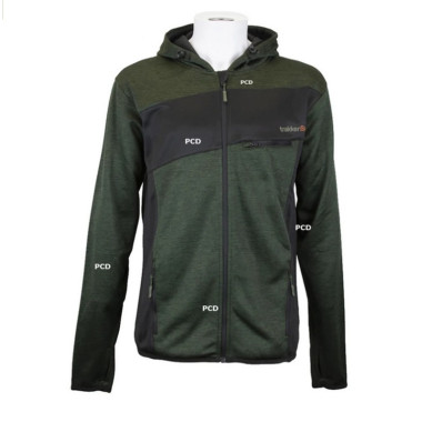 Sweat à Capuche Homme Kaki et Noir Trakker Marl Fleece Back Hoody