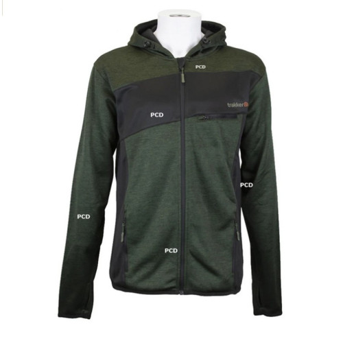 Sweat à Capuche Homme Kaki et Noir Trakker Marl Fleece Back Hoody