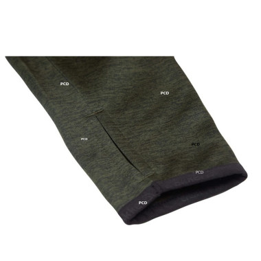 Sweat à Capuche Homme Kaki et Noir Trakker Marl Fleece Back Hoody