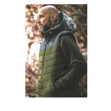 Gilet Sans Manches Matelassé Homme Trakker Hexathermic Jacket Kaki & Gris