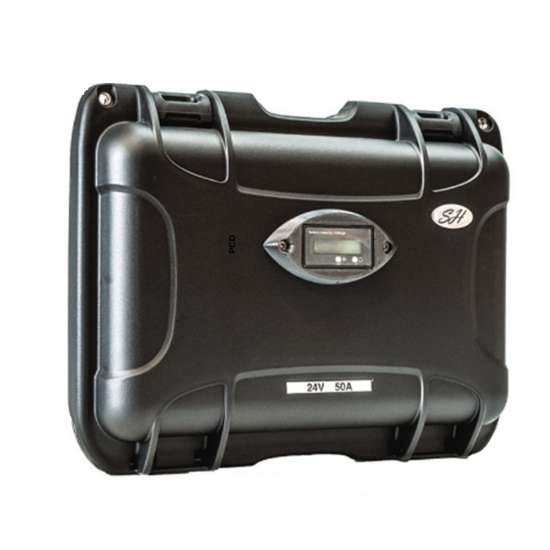 Batterie Valise Lithium 7S 24V 50Ah Avec Sortie Régulée 12V Sh Lithium