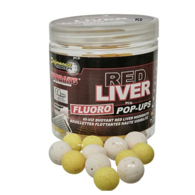 Bouillettes Flottantes Starbaits Performance Concept Red Liver Bright Pop Up 50G