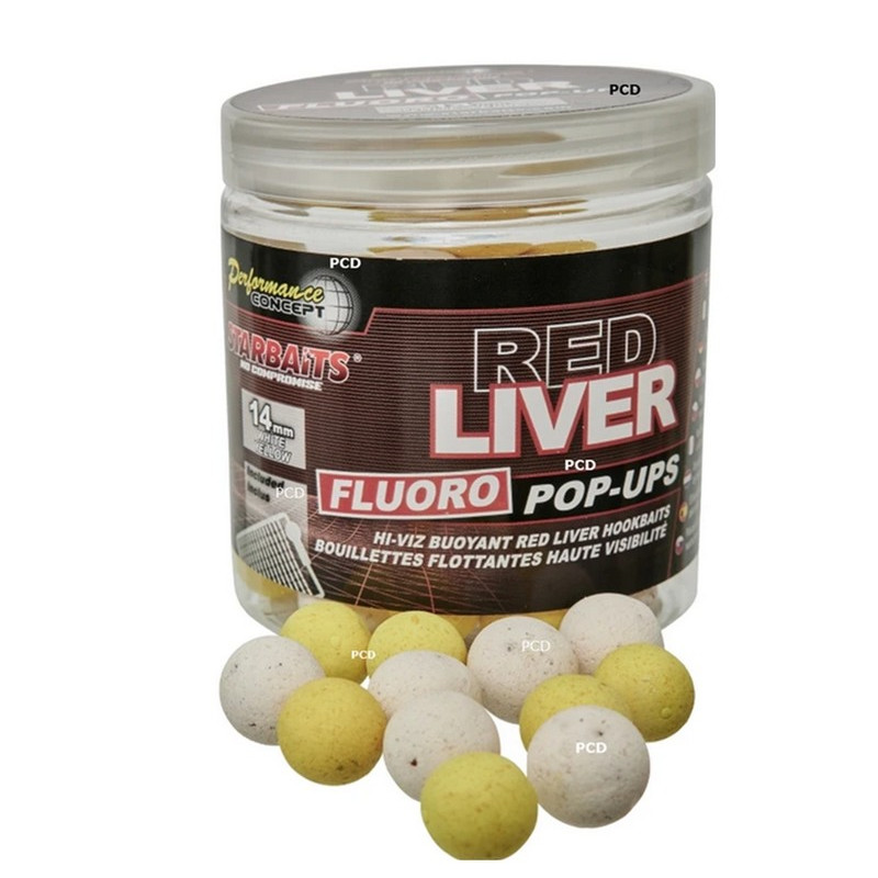 Bouillettes Flottantes Starbaits Performance Concept Red Liver Bright Pop Up 50G
