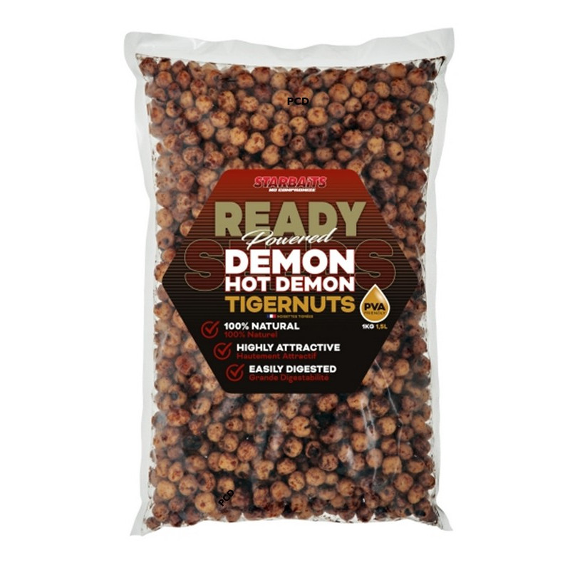 Graines Cuites Starbaits Ready Seeds Tigernuts Demon Hot Demon 1Kg