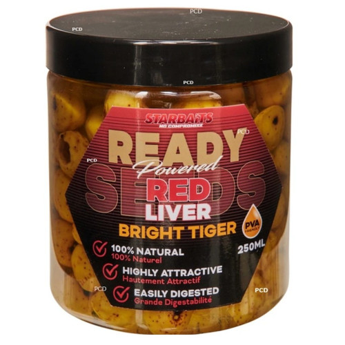 Graines Préparées Starbaits Tigernuts Ready Seeds Bright Tiger Red Liver 250ML
