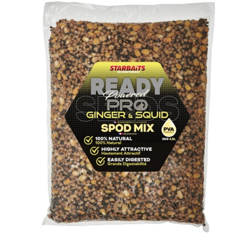 Graines Cuites Starbaits Ready Seeds Spod Mix Pro Ginger Squid 3Kg