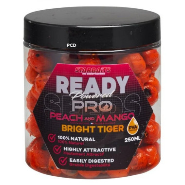 Graines Préparées Starbaits Ready Seeds Pro Bright Tiger Peach Mango 250ML