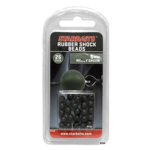 Perles Starbaits Rubber Shocks Beads 6MM Par 25