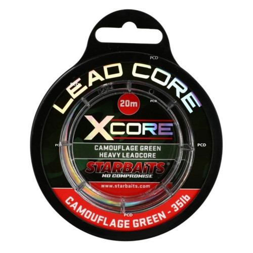 Tresse à Bas de Ligne Starbaits Leadcore X Core 20M Vert Foncé