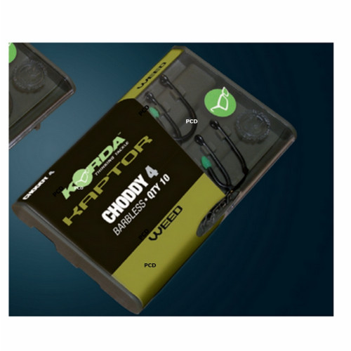 Hameçons Korda Kaptor Choddy B Vert Par 10