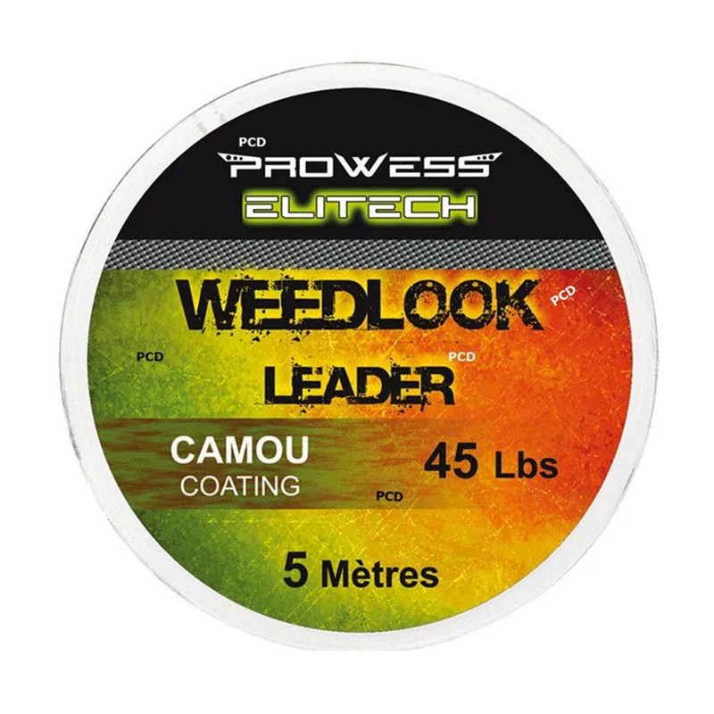 Tresse Prowess Weedlook Leader Line Elitech Brown 5M 45LBS