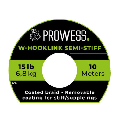 Tresse Prowess W-Hooklink Semi-Stiff Green 10M