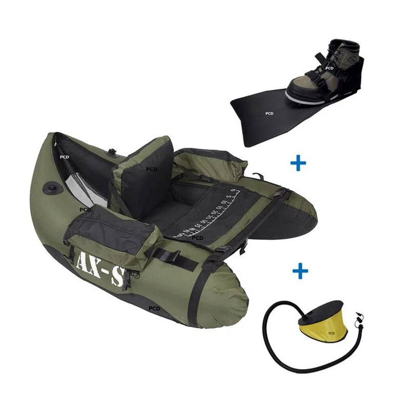 Pack Float Tube Sparrow AXS Premium Vert + Pompe + Palmes