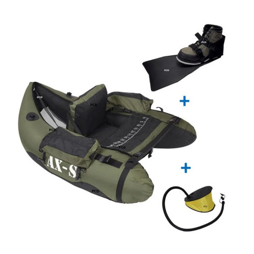 Pack Float Tube Sparrow AXS Premium Vert + Pompe + Palmes