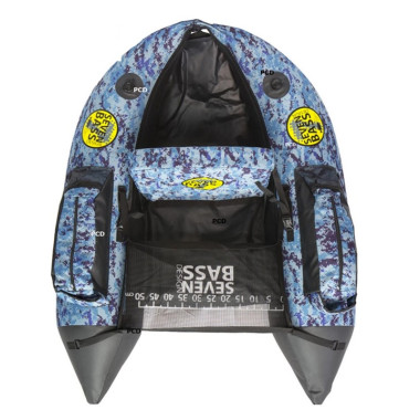 Pack Float Tube Seven Bass Def Camo Bleu + Pompe + Palmes