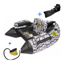 Pack Float Tube Seven Bass Def Camo Blanc + Pompe + Palmes