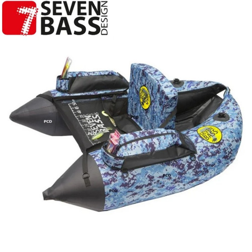 Float Tube Seven Bass Def Camo Bleu