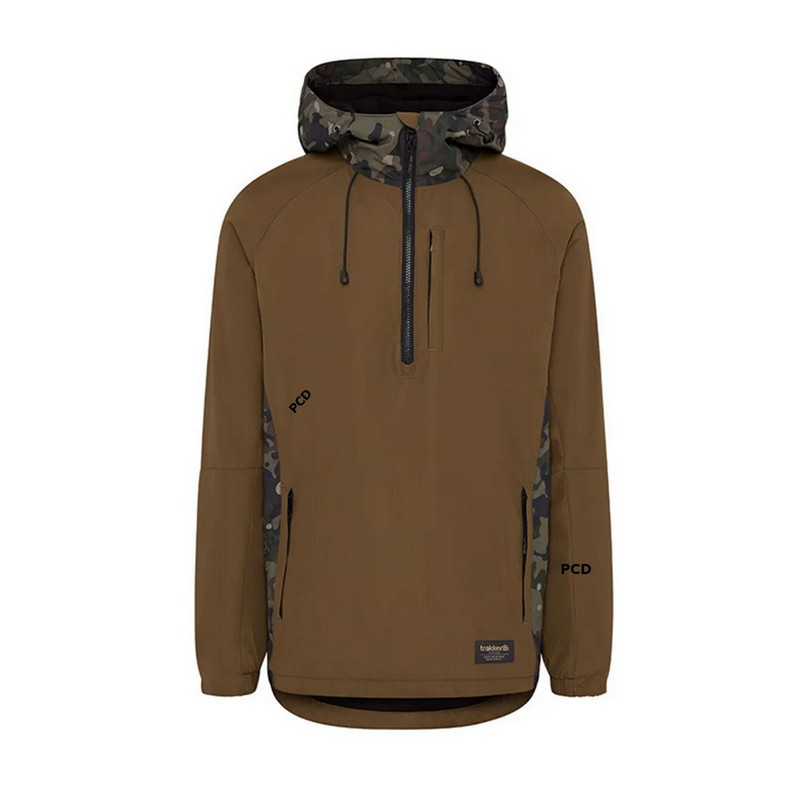 Sweat à Capuche Homme Kaki Camo Trakker TechPro Half-Zip Hoody