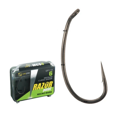 Hameçons Carp Spirit Razor Point Medium Curve Shank Par 10