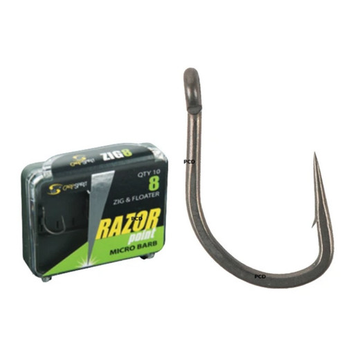 Hameçons Carp Spirit Razor Point Zig & Floater Par 10