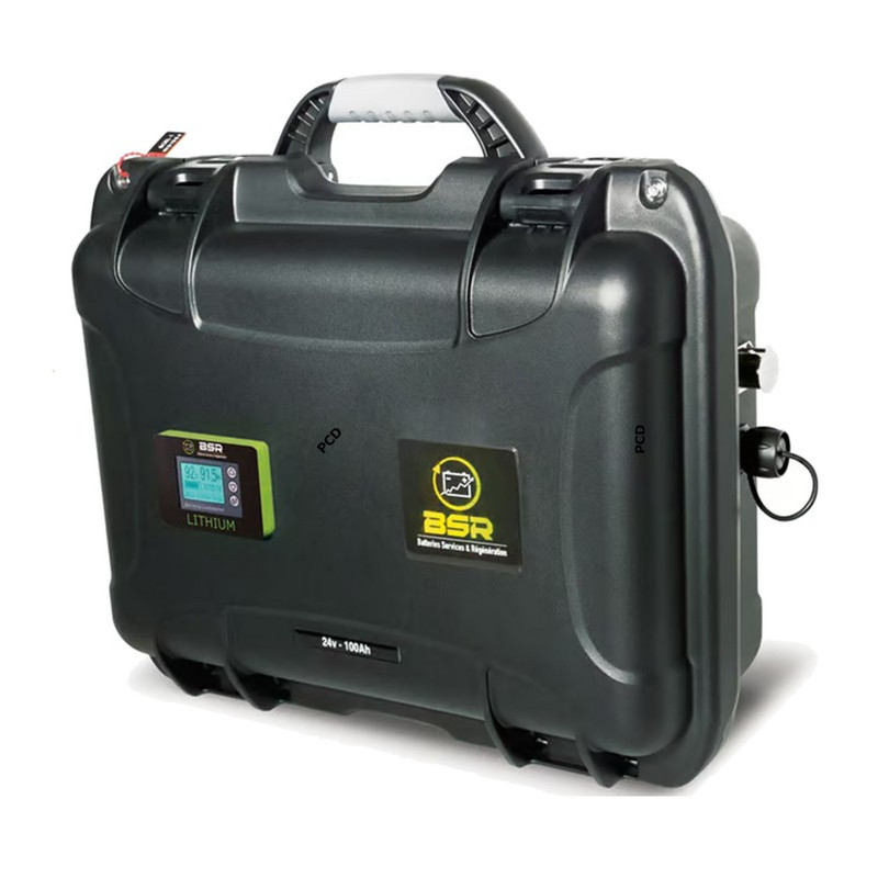 Batterie Valise Lithium Prestige BSR Life Po4 Gen 2 24V 100Amp + 1 Sortie Sondeur 20Amp + Chargeur