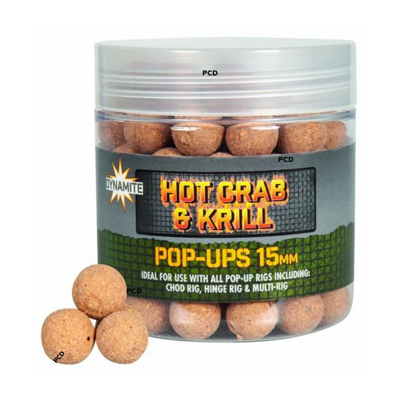 Bouillettes Flottantes Dynamite Baits Hot Crab & Krill Foodbait 15MM
