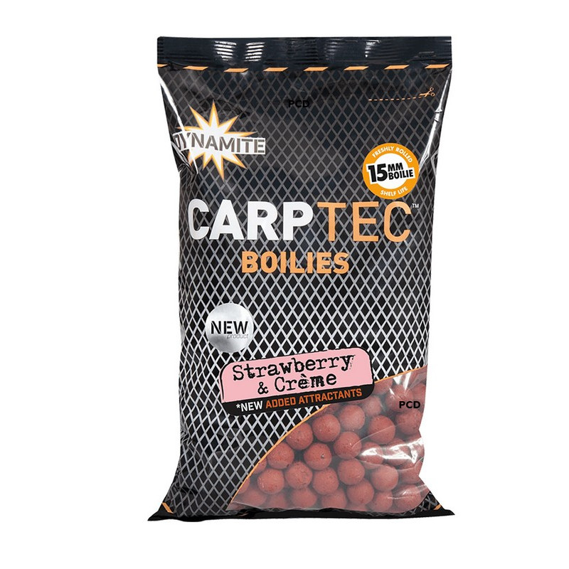 Bouillettes Dynamite Baits Carptec Strawberry & Crème 1KG800