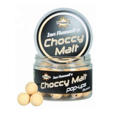 Bouillettes Flottantes Dynamite Baits 100G 12MM Ian Russell's Choccy Malt Pop-Ups