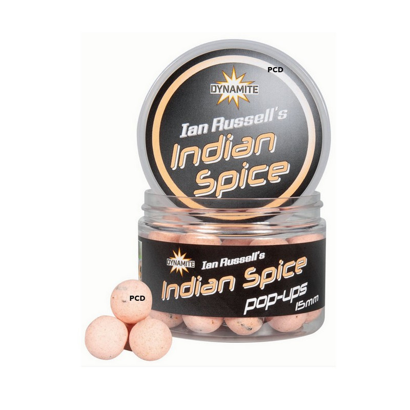 Bouillettes Flottantes Dynamite Baits 100G 12MM Ian Russell's Indian Spice Pop-Ups
