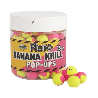 Bouillettes Flottantes Dynamite Baits Fluoro Two Tone Krill & Banana