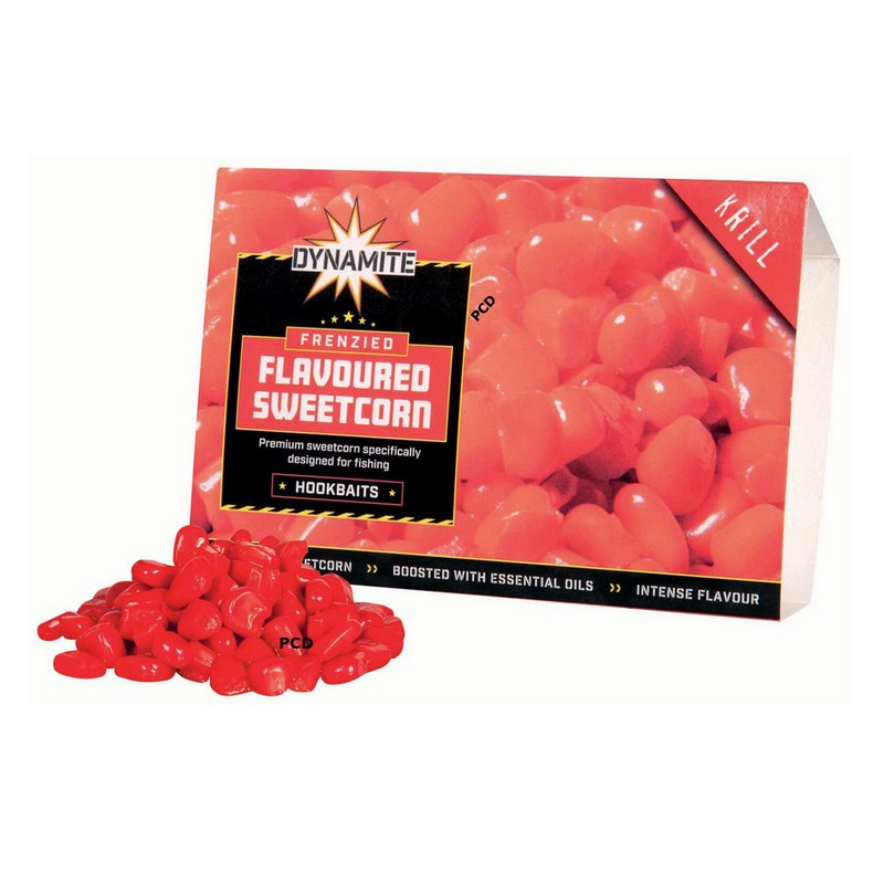 Grains De Maïs Dynamite Baits Frenzied Flavoured Sweetcorn Krill Red 200g